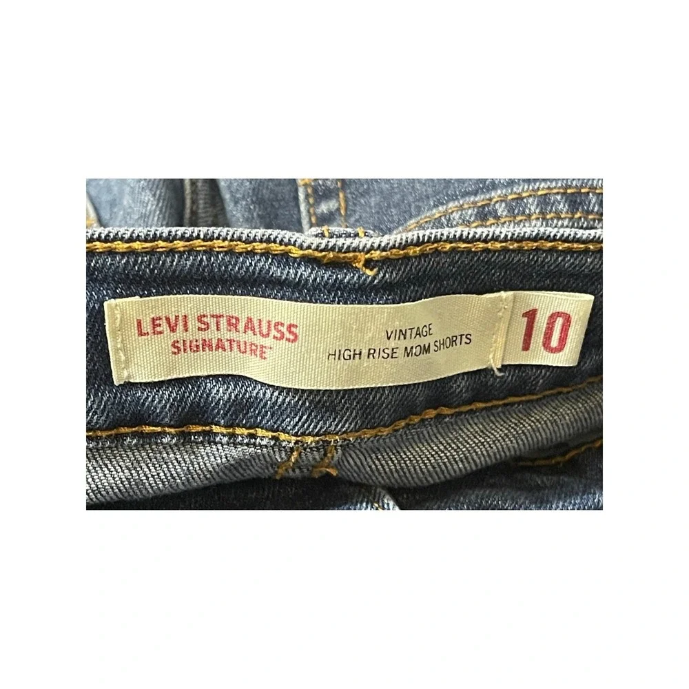 Signature by Levi Strauss Girls Vintage High Rise Mom Shorts Floral Blue Size 10